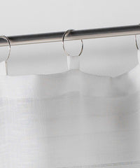 PAIRE DROITE PASSE TRINGLE 2 x 70 x 240 CM VOILE TISSE MILZA BLANC