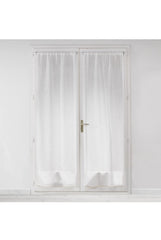 PAIRE DROITE PASSE TRINGLE 2 x 70 x 240 CM VOILE TISSE MILZA BLANC