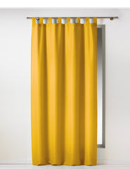 RIDEAU A PASSANTS 140 x 260 CM POLYESTER UNI ESSENTIEL MIEL