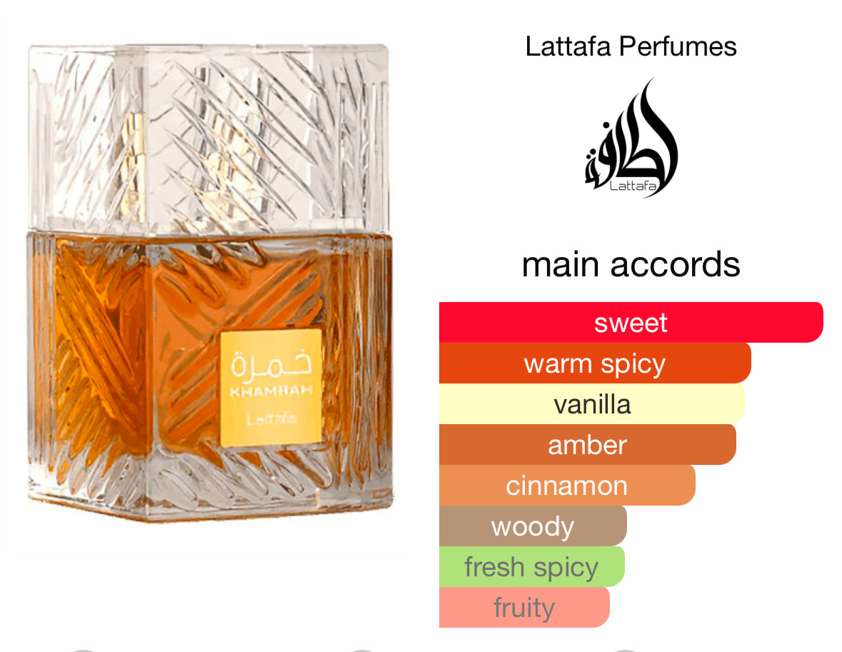 Khamrah Eau de Parfum Lattafa Parfums Unisexe 100 ml Vanille Doux Chaud Épicé Boisé Vanille